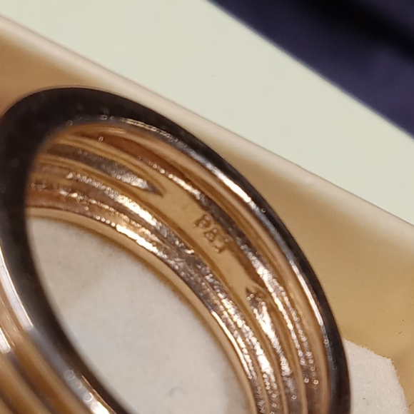 Sterling Silver 925 Gold Tone Pink Gemstone  Ring size 6 - Picture 11 of 13